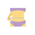 Measuring female waist vector illustration